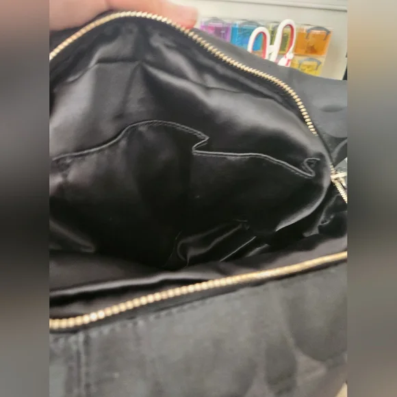 Coach Black Signature Fabric Shoulder Purse Handbag - Picture 7 of 10